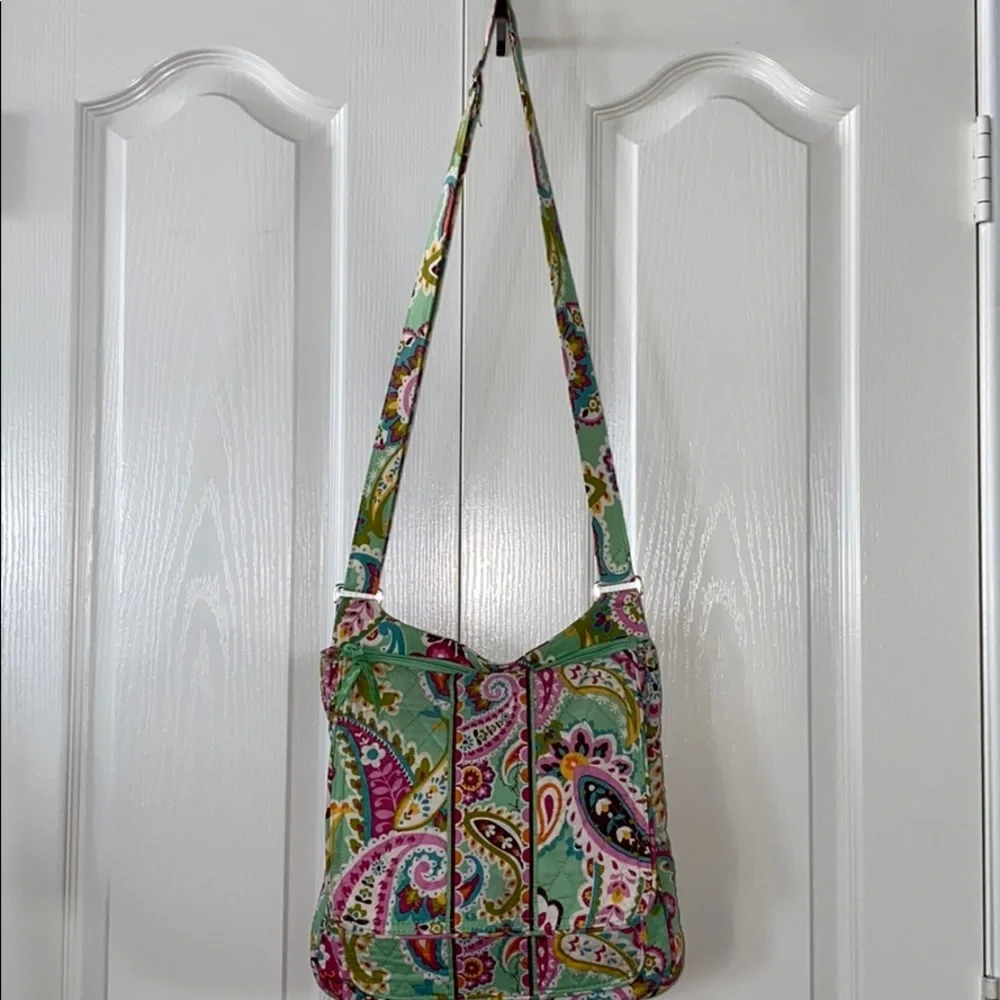 Vera Bradley crossbody purse Paisley green